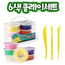 클레이세트 클레이도구세트 아이클레이 칼라점토 6색, 단품, 단품