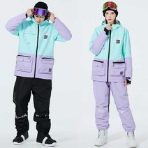 남녀공용 스키복 상하세트 커플 방수 보드복