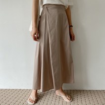 화이트폭스 뒷밴딩플레어랩롱스커트 스커트