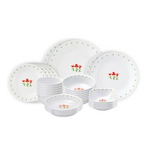 [코렐] 루즈트리오 6인 홈세트 28p + 유리 머그잔 2p (랜덤), 상세 설명 참조