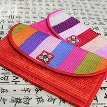 [기간행사]박스 명절 어버이날 한복 선물 전통 무지개 설날 기념품 지갑 용돈 돈봉투 한국 카드 외국인 / 추석 봉투 겸용 설지갑 장지갑, 무지개 카드겸용 지갑-오렌지