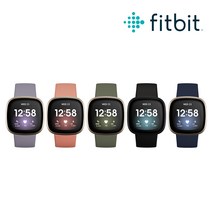 [ Fitbit 공식판매점 ] Fitbit Versa 3 핏빗 버사3 스마트워치, 올리브&소프트 골드 알루미늄