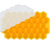 업소용제빙기 20kg 30kg 50kg 100kg 대용량 사무실 각얼음 가정용 투명 얼음 제조기 Honeycomb ice cube tray ice cube maker 실리콘, 주황색, 뚜껑이 있는
