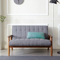 베스트리빙 피오나 원목 가죽소파/1인소파/2인소파/3인소파 2color, 2인, 브라운프레임+그레이방석