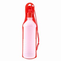고양이이동장 강아지 행복켄넬 680ml 휴대용 애완견 물병 부드러운 실리콘 잎 디자인 강아지 고양이 마시는, 01 250ml-red