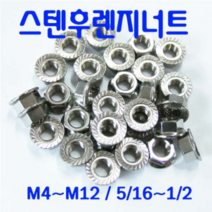 동광볼트 스텐후렌치너트/스텐샹크너트/스텐근각너트 스텐후렌지너트 M6(10개), 10개