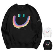 문컬렉션 긴팔 티 남여공용 네온 스트릿 라운드 오버핏 루즈핏 티셔츠 특양 맨투맨 컬러스마일 남성 여성