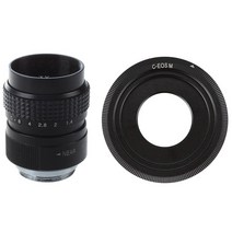 1 PCS Black 25mm F1.4 CCTV 렌즈 및 1 개 C- 마운트 Cine 영화 렌즈 캐논 EOS M M2 M3 카메라 렌즈 어댑터 링 CCTV 렌즈 용, 하나, 검정