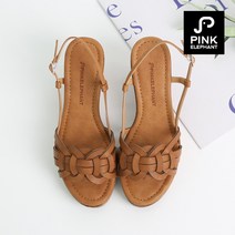 [분홍코끼리]장미정원 꼬임 웨지샌들_8cm