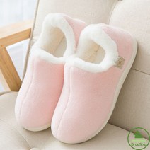 털슬리퍼 털실내화 겨울실내화 사무실슬리퍼 실내용슬리퍼 겨울거실실내화, 230-235, 핑크【기모 백 힐】