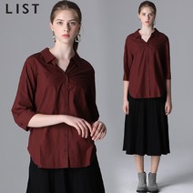 리스트 리스트(LIST) 원포켓 오버핏 코튼 블렌드 셔츠