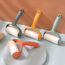 (SM)손잡이 먼지제거 롤러 브러시 옷솔, 블루_옐로우