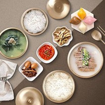 유기그릇 방짜 놋그릇 반상기세트 예단 궁중놋쇠 아기, 산당식기 1인