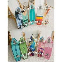 스케이트보드 서핑보드 페달프리 빅피쉬 브러쉬, 피콕블루(B7스프링브릿지)30인치트로피컬플라워