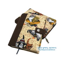 해변냥이 핸드메이드 패브릭 단추 북커버 버튼형 다이어리커버 북파우치, 기타, 변형사이즈