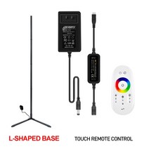 LED 스탠드 70 인치 RGBIC LED 플로어 램프 스마트 앱 원격 제어 현대 코너 배경 조명 분위기 있는 스탠딩, 02 145cm 57inch 28W_04 AU Plug, 01 L Only RC Control