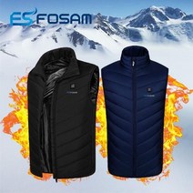 남자 경량 작업복 바람막이 온열 발열조끼 패딩 점퍼 (2개구성) FOSAM 포샘 지능형 발열조끼 보온조끼 온열