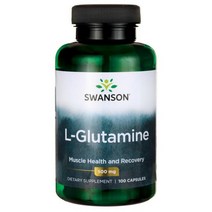 스완슨 L글루타민 500mg 100캡슐, 2개, 100정
