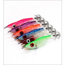 금린 크리스탈 투명 수평에기 6P 세트 / 갑오징어낚시 문어낚시 주꾸미낚시