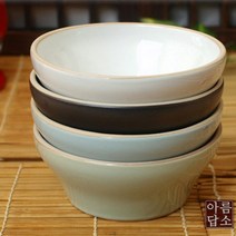 국그릇 도자기 대접 전통 자기 세라믹 그릇 1P, 블랙