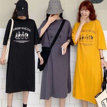 베이직한 여성 원피스 루즈핏 데일리 캐주얼룩