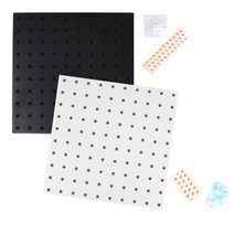 페드보드세트 플라스틱타공판 사각벽걸이 수납판넬 벽면페그보 수납패널, 제품선택, 흰색+흡착판