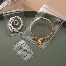 두꺼운 소형 미니 PVC 투명 지퍼백 100매, 4x6cm(Y11)