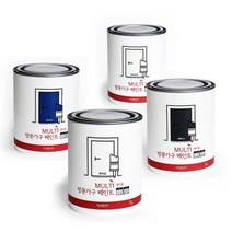 현관문 목재 철재 방문 친환경 반광 수성 페인트 1L 아이보리