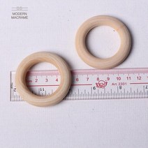 우드링 원형링 마크라메 재료 5.5cm 1세트 2개