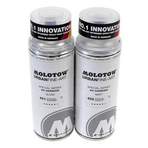 [모로토] UV바니쉬 스프레이 400ml (종류선택) - 스프레이페인트 바니쉬 모로토우 MOLOTOW, 422 UV바니쉬 무광, 1개