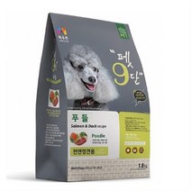 목우촌 전연령용 오리 펫9단 푸들 전용사료, 18개, 1.8kg
