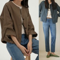 [지센] 여성 노카라 가디건형자켓(색상2종)
