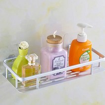 4B167A 흡착식 욕실 예쁜 선반 정리대 벽면 수다용도 수납, 욕실1단선반 A08