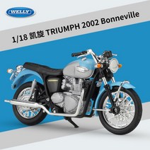 오토바이 1: 18 혼다 골드윙 모형 장식용 미니카 모델 다이캐스트 미니어처 1:18, 트라이엄프트라이엄프2002본네빌블루