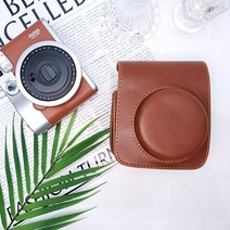 인스탁스 미니90 즉석카메라 전용가방 케이스(블랙/브라운), 1개, 브라운