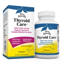 Terry Naturally Thyroid Care 요오드 + L-티로신 60 캡슐 갑상선 보조제 프롬, 60정x1병