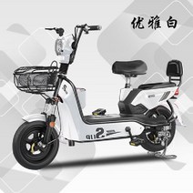 배달 클래식 전기자전거 2인승 커플 가족용 강아지, 화이트 / 60km, 48V