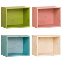 [하우디가구] 칼라 공간박스 1단 책장 책꽂이 수납장, 제품선택:칸높은1단-월넛(DIY)