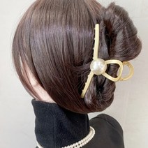 왕진주 메탈 헤어집게핀 12cm 머리핀 헤어핀 (A6397)