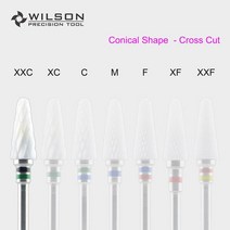 [온유머캣]_원추형-6.0mm-크로스 컷-화이트 지르코니아 세라믹 버-WILSON PRECISION TOOL, 01 1pc Double Coarse