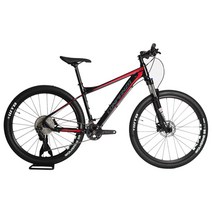 사바코리아 U6 시마노 CUES 22단 카본 프레임 27.5인치 휠셋 유압 디스크 브레이크 MTB 자전거, 블랙/레드, 15인치