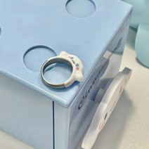 HEIDINE 하이디네 / 화이트 에나멜 시나몬롤 반지 / 우정링 / 생일선물 / 오픈반지 / WHITE ENAMEL / CINNAMO ROLL