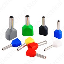 100Pcs TE0508 더블 파이프 레이어드 코드 전기 와이어 절연 페룰 압착 C 블록 커넥터 터미네이터, 01 TE 0508_09 Brown