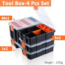 운반도구 에어발란스 수동리프트도구 상자 하드웨어 및 부품 주최자 다용도 내구성 저장 장치 맞춤형 이, 04 Tool Box-4Pcs Set