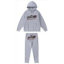 후드티 trapstar 까마귀 세트 및 바지 남성 스트리트 패션 의류 풀오버 2022 activewear 남성 하라주쿠 캐주얼 스웨트 팬츠 세트