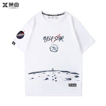 남성 커플 nasa 합작 플래그샵 홈페이지 미국 여름 단소, T01-S, C03-화이트색 3