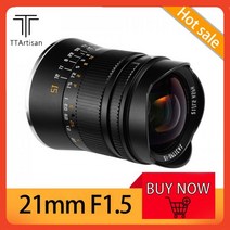 TTArtisan-21mm F1.5 풀 프레임 수동 초점 렌즈 소니 E/니콘 Z/캐논 R/시그마 라이카 L 마운트 미러리스 카메라 용, L-Mount(Black)