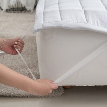 슬리안 미끄럼방지 고무밴딩 먼지없는 알러지케어 침대패드, 연그레이