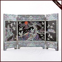 H.jin 나전칠기 자개 병풍 (송학 십장생) VVIP 귀빈 해외손님 외국인 바이어답례품 환갑 칠순 팔순 생일 생신선물 행사 단체 회사 기업 퇴직 퇴임기념품 한국 전통기프트 장태복 작품, 송학