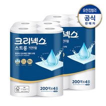 크리넥스 스트롱 키친타월 200매x4롤x2개, 없음